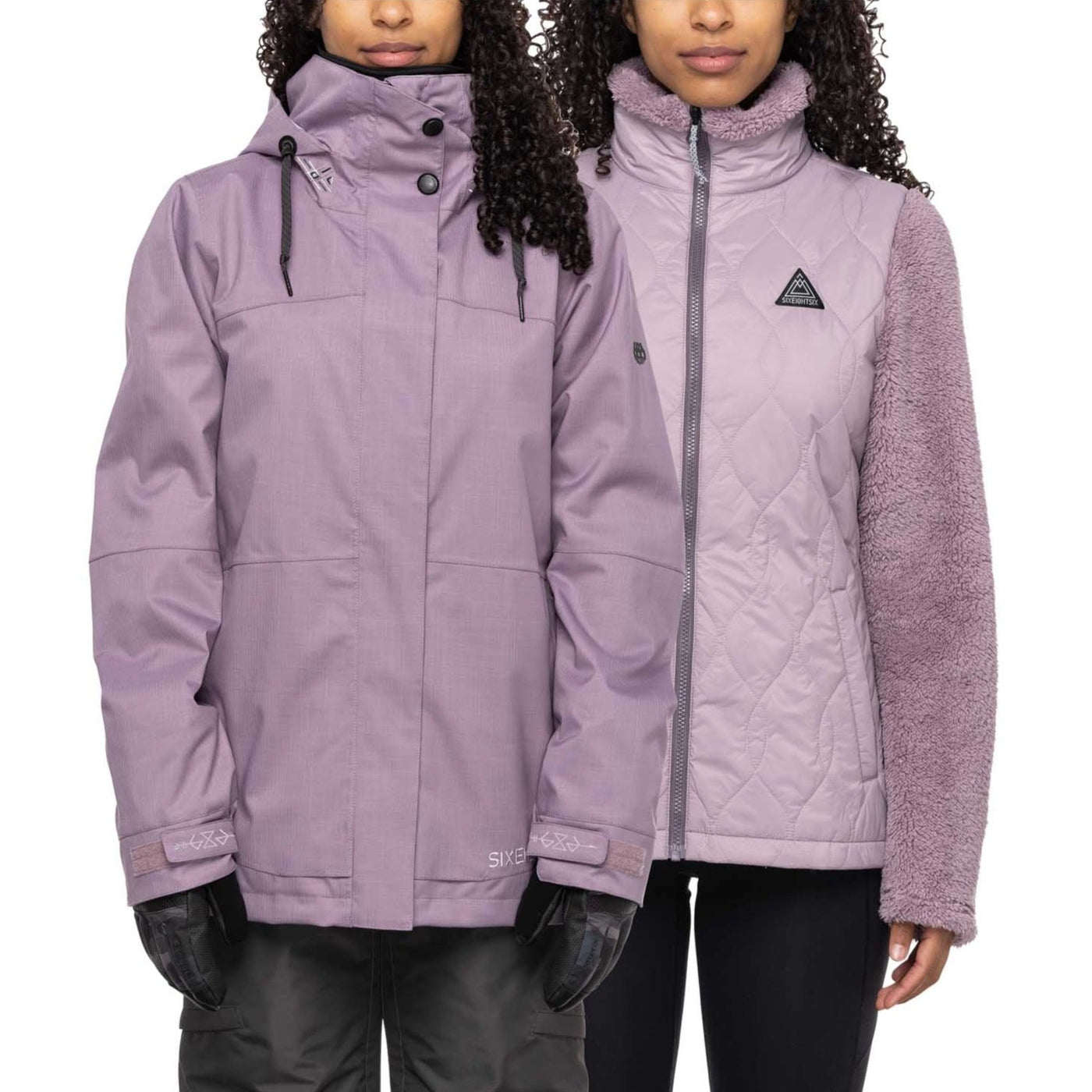 686 Women's Smarty 3-In-1 Spellbound Jacket 2024 DUSTY ORCHID TEXTURE