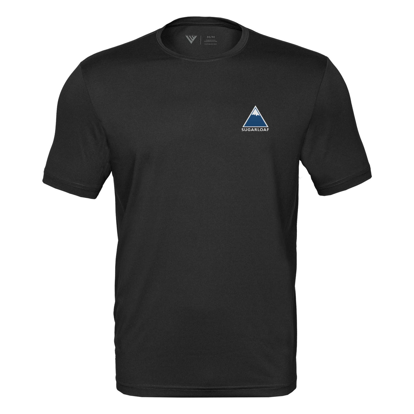 Sugarloaf Tech T-Shirt Full Color Small Chest Logo BLACK