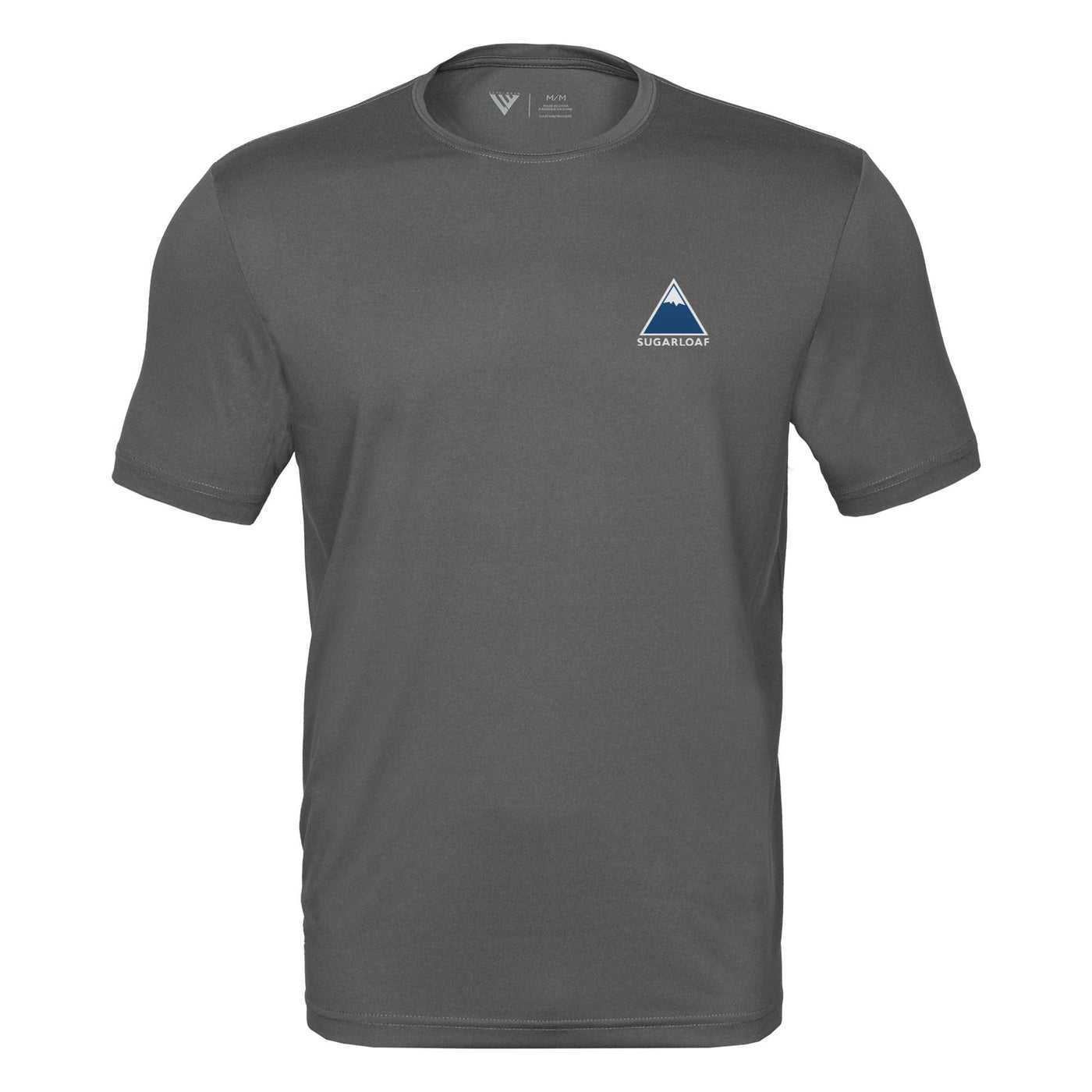 Sugarloaf Tech T-Shirt Full Color Small Chest Logo CHARCOAL