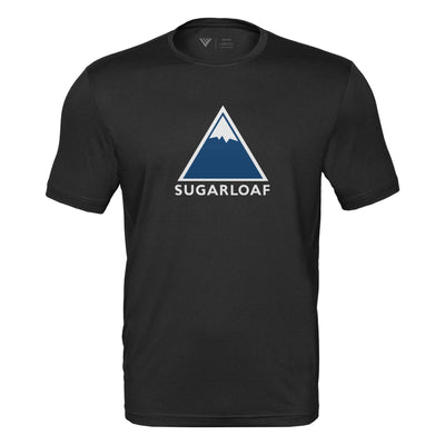 Sugarloaf Tech T-Shirt Full Color Chest Logo BLACK