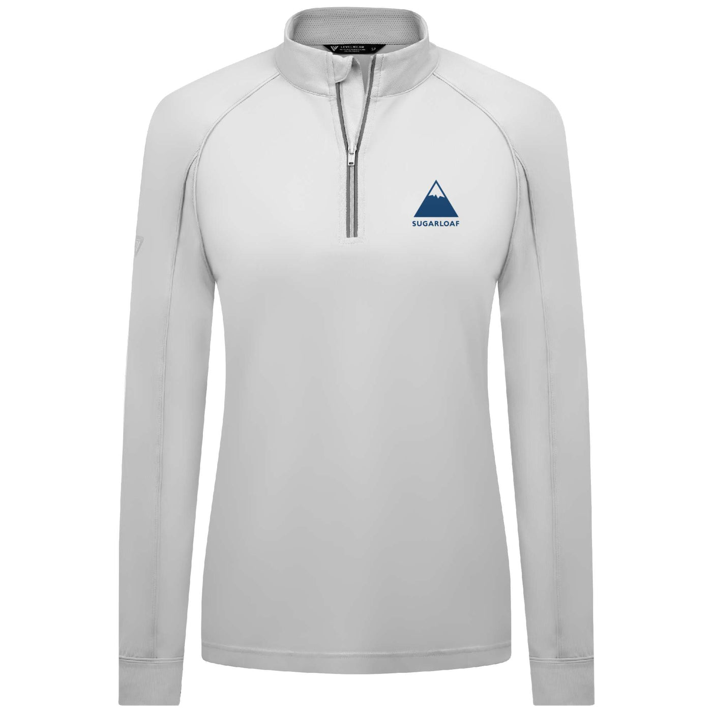 Sugarloaf Women's Lightweight 1/4 Zip Full Color Small Chest Logo WHITE