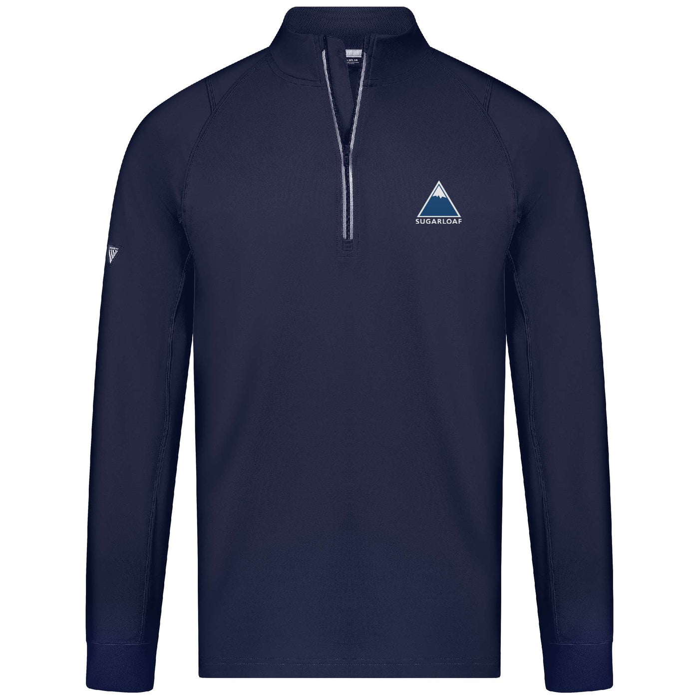 Sugarloaf Men's Lightweight 1/4 Zip Full Color Small Chest Logo NAVY