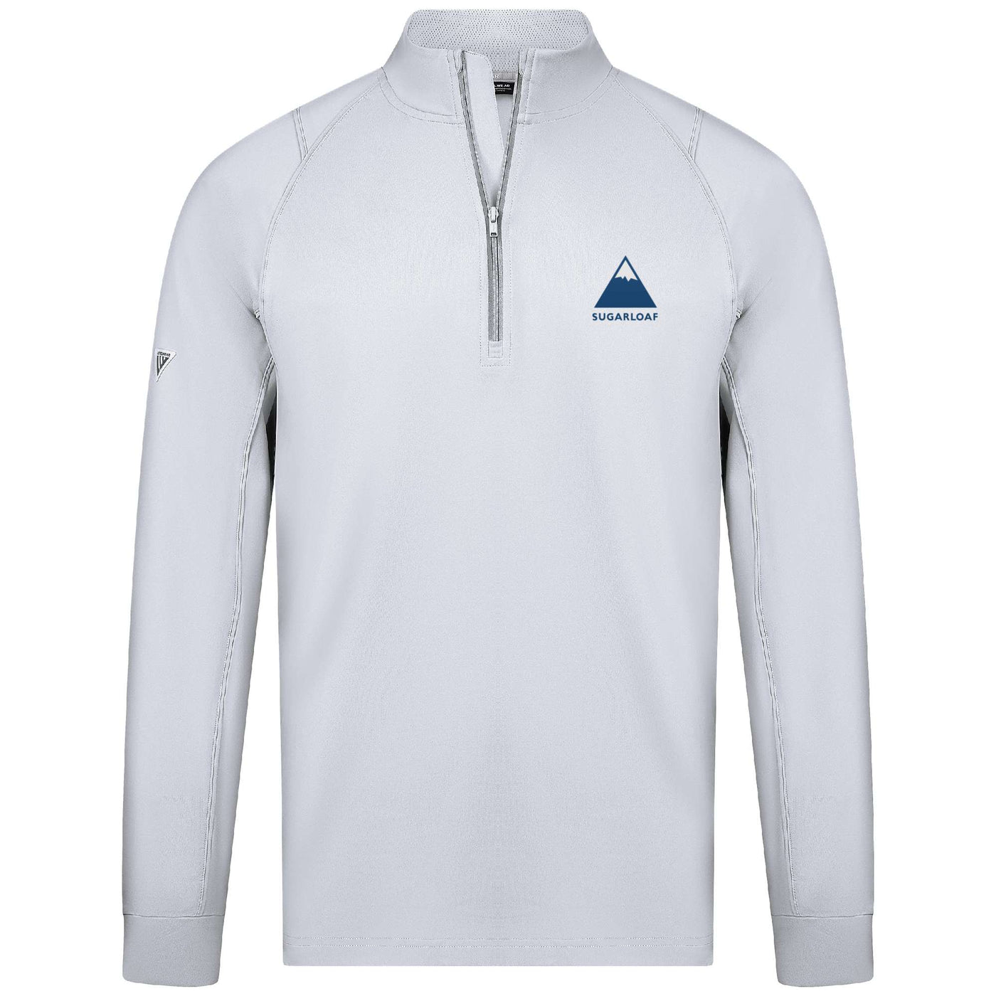 Sugarloaf Men's Lightweight 1/4 Zip Full Color Small Chest Logo WHITE