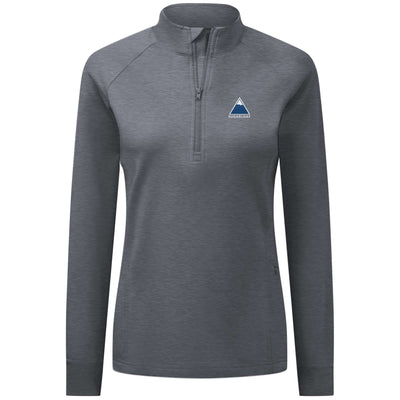 Sugarloaf Women's Midweight 1/4 Zip Full Color Small Chest Logo HEATHER CHARCOAL