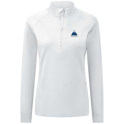 Sugarloaf Women's Midweight 1/4 Zip Full Color Small Chest Logo WHITE