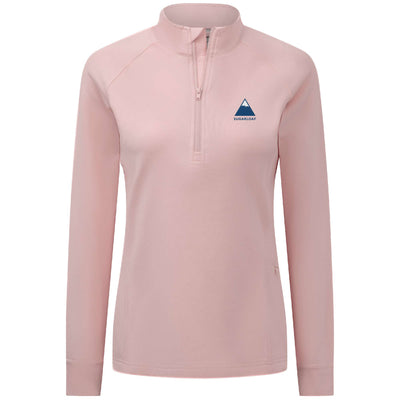 Sugarloaf Women's Midweight 1/4 Zip Full Color Small Chest Logo MAUVE PINK