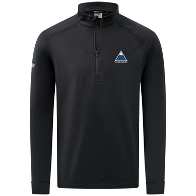 Sugarloaf Men's Midweight 1/4 Zip Full Color Small Chest Logo BLACK