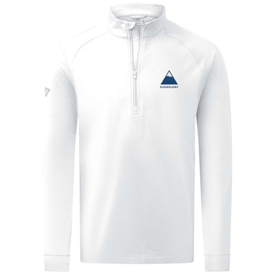 Sugarloaf Men's Midweight 1/4 Zip Full Color Small Chest Logo WHITE