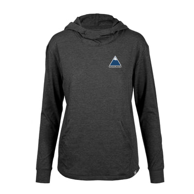 Sugarloaf Women's Lightweight Tech Hoody Full Color Small Chest Logo HEATHER CHARCOAL