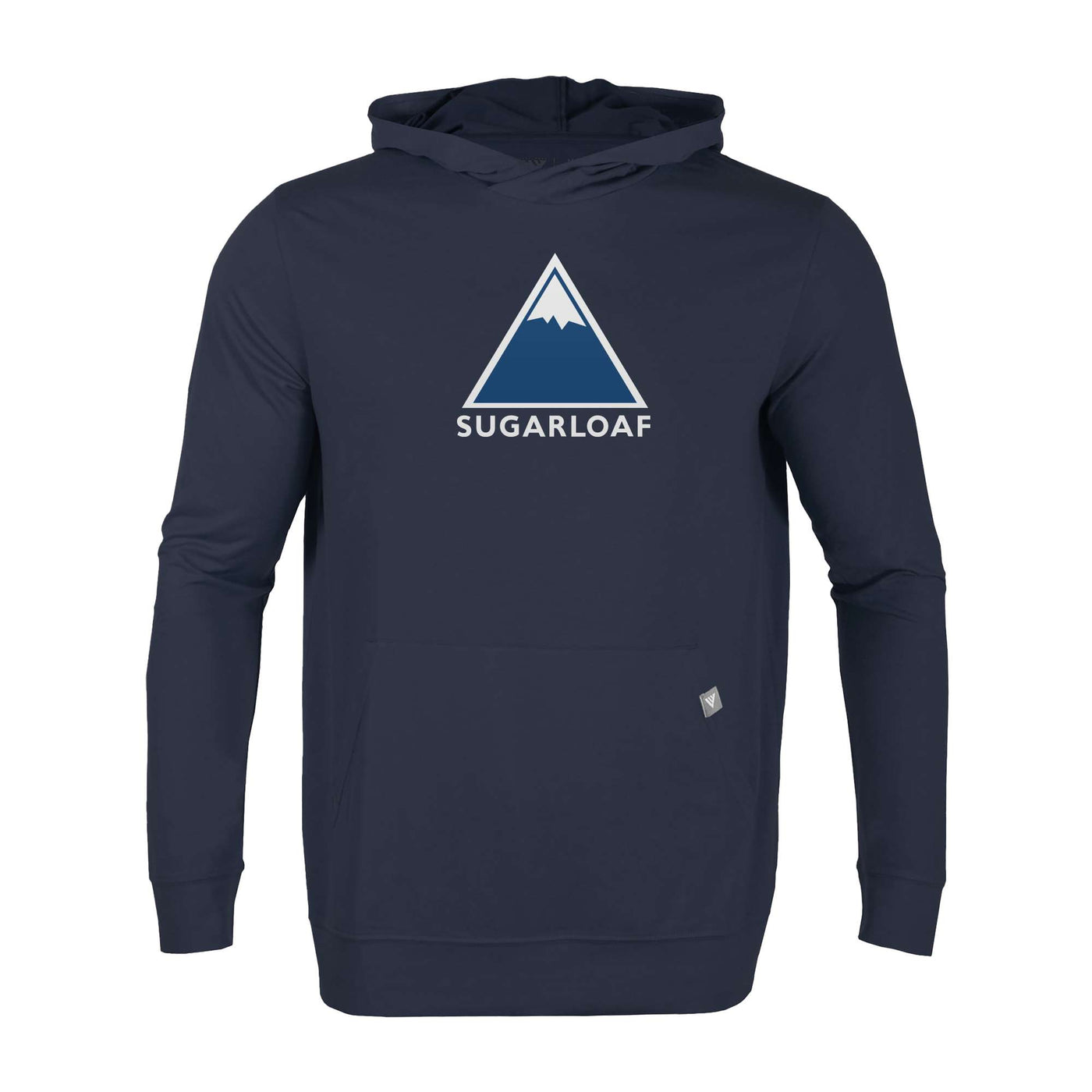 Sugarloaf Men's Lightweight Tech Hoody Full Color Chest Logo NAVY