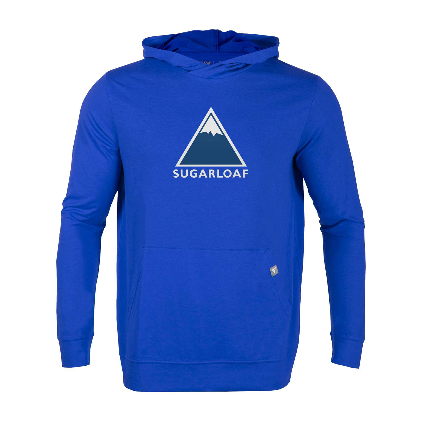 Sugarloaf Men's Lightweight Tech Hoody Full Color Chest Logo TEAM ROYAL