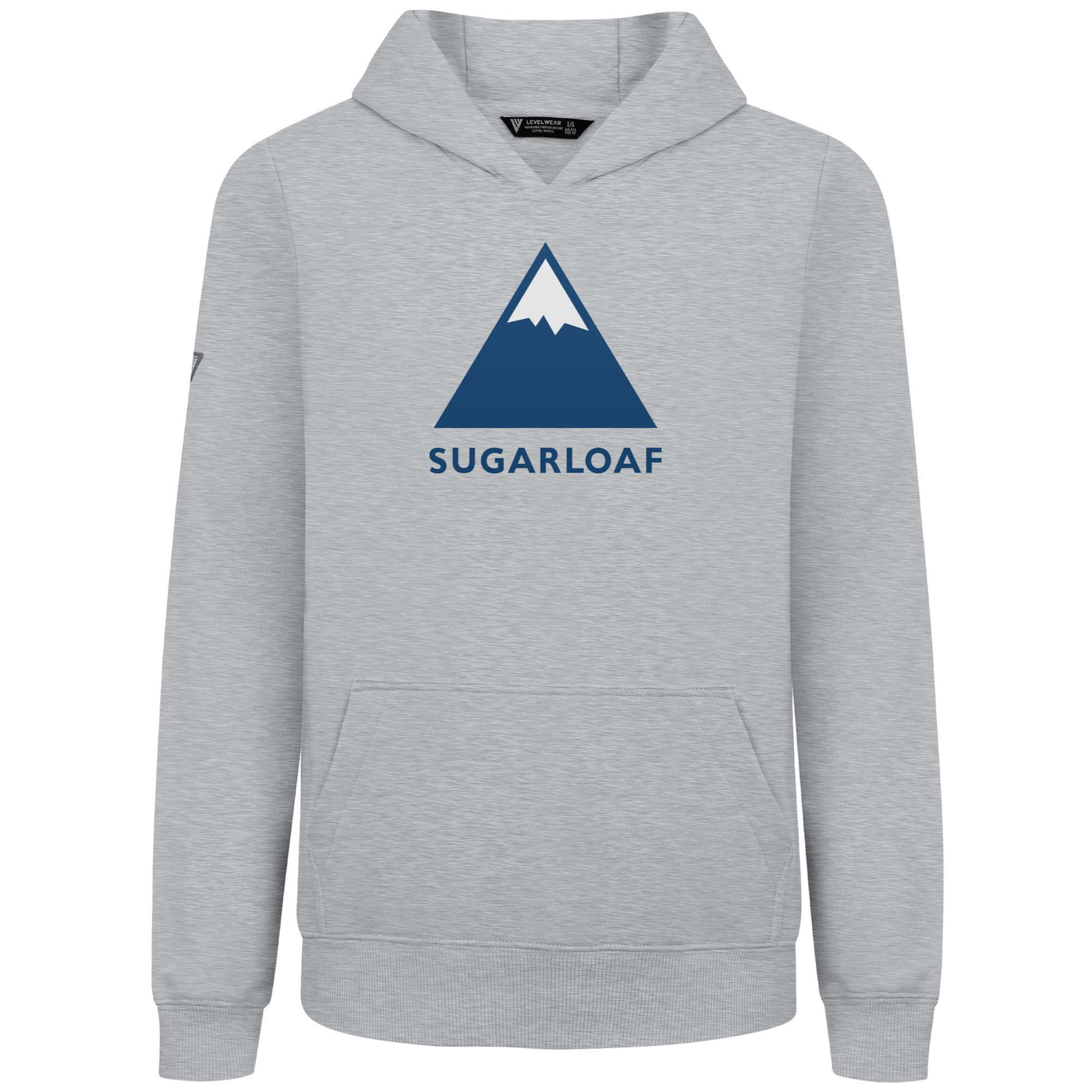 Sugarloaf Kid's Hoody Full Color Chest Logo HEATHER PEBBLE