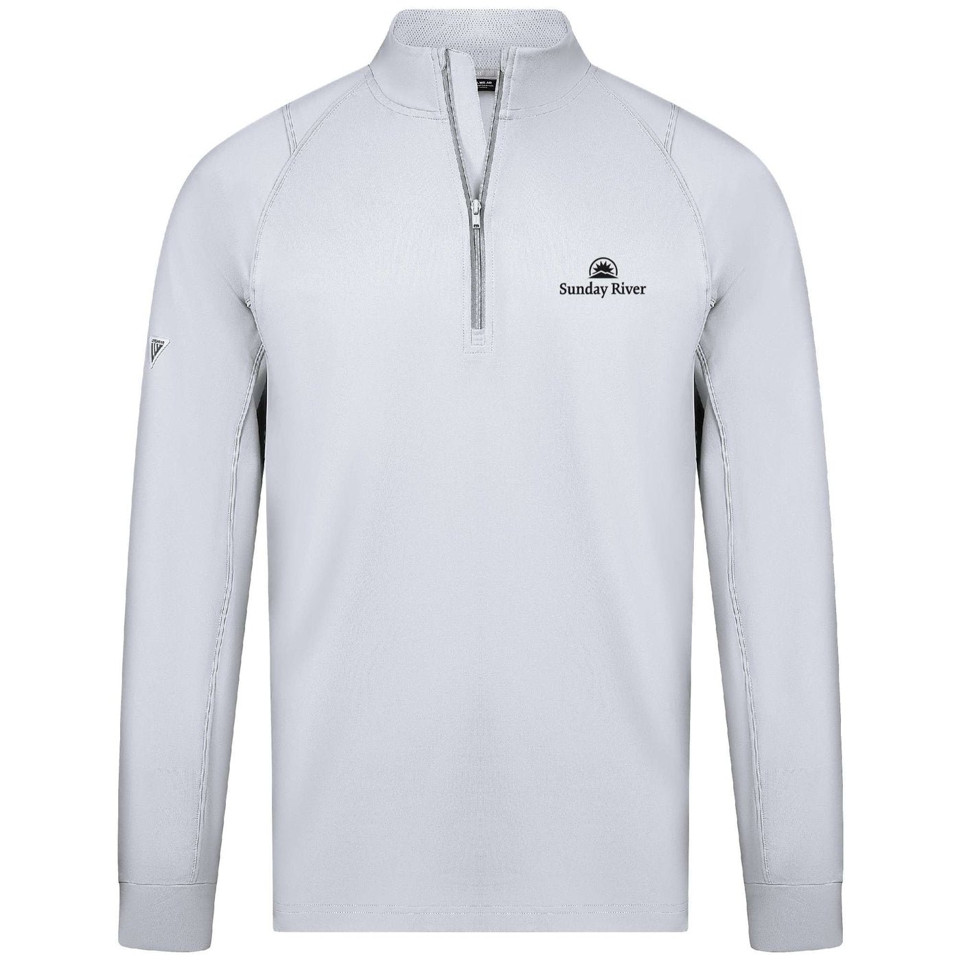 Sunday River Men's Lightweight 1/4 Zip Logo WHITE