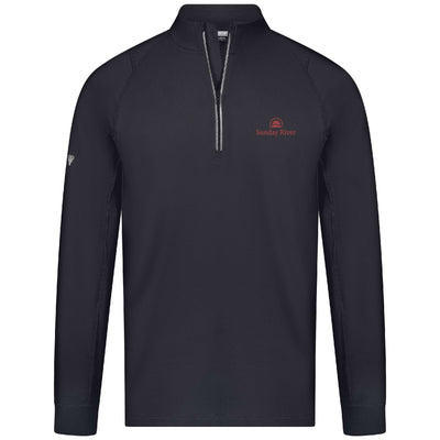 Sunday River Men's Lightweight 1/4 Zip Logo BLACK