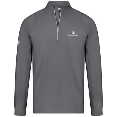 Sunday River Men's Lightweight 1/4 Zip Logo CHARCOAL