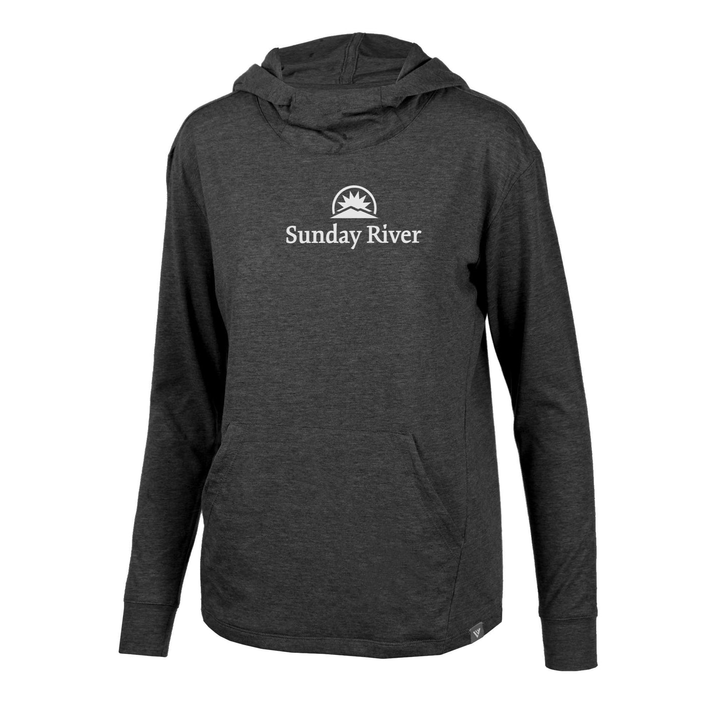 Sunday River Women's Lightweight Tech Hoody White Chest Logo 