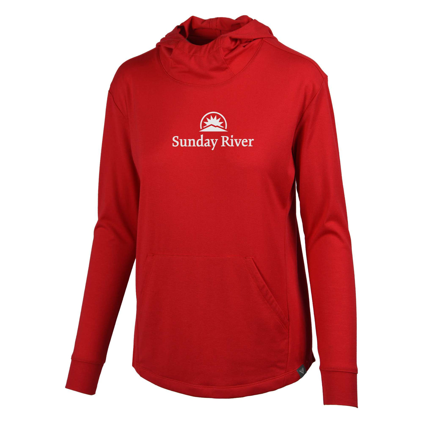 Sunday River Women's Lightweight Tech Hoody White Chest Logo 