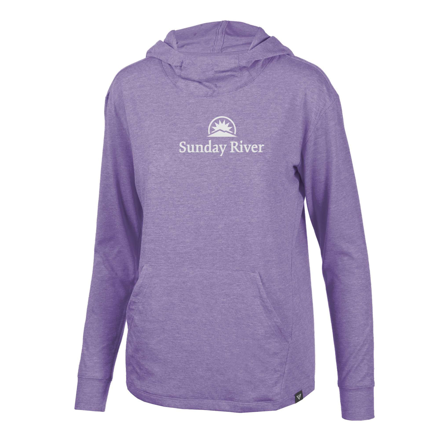 Sunday River Women's Lightweight Tech Hoody White Chest Logo 