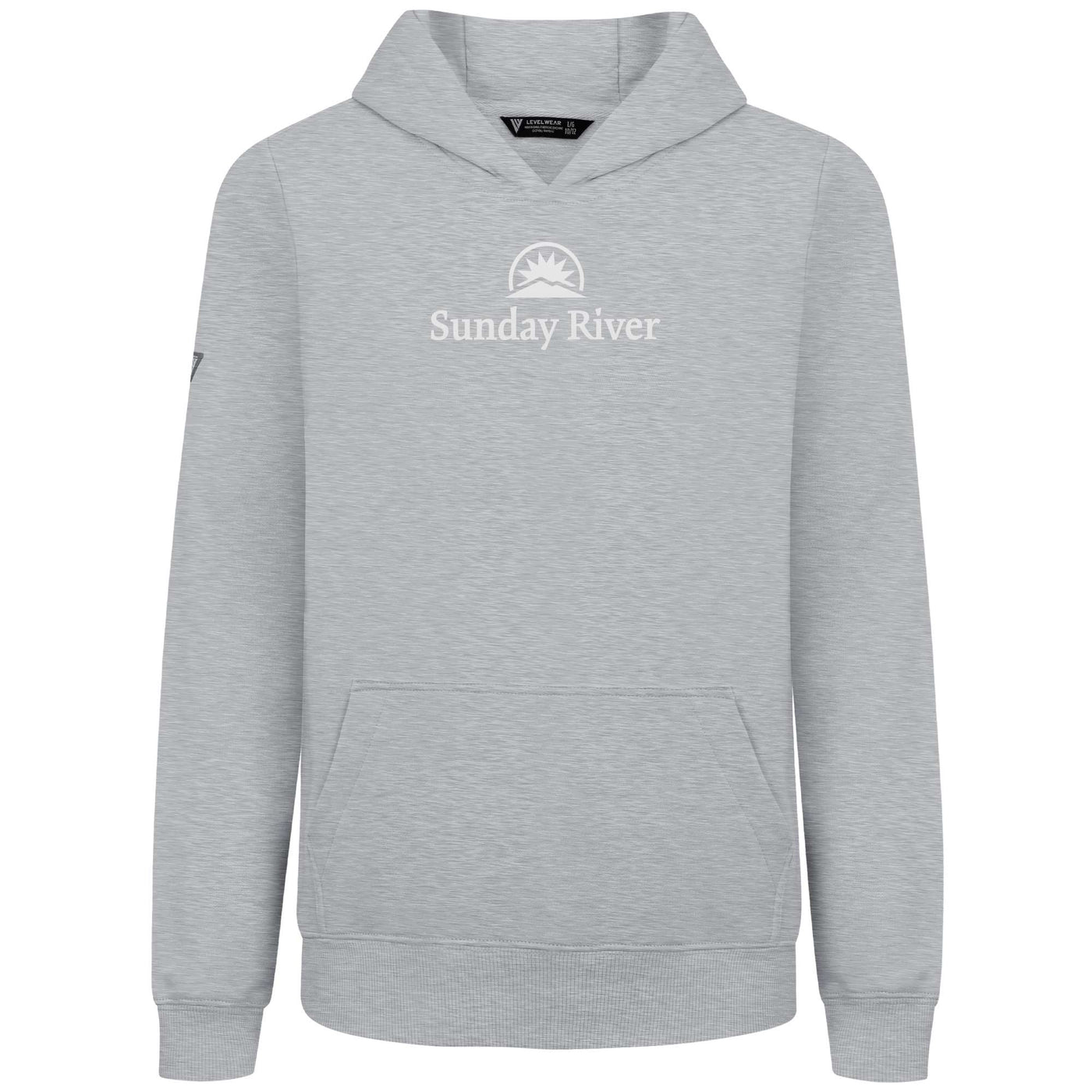 Sunday River Kid's Hoody White Chest Logo HEATHER PEBBLE