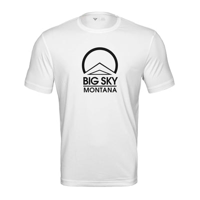 Big Sky Tech T-Shirt Black Chest Logo WHITE