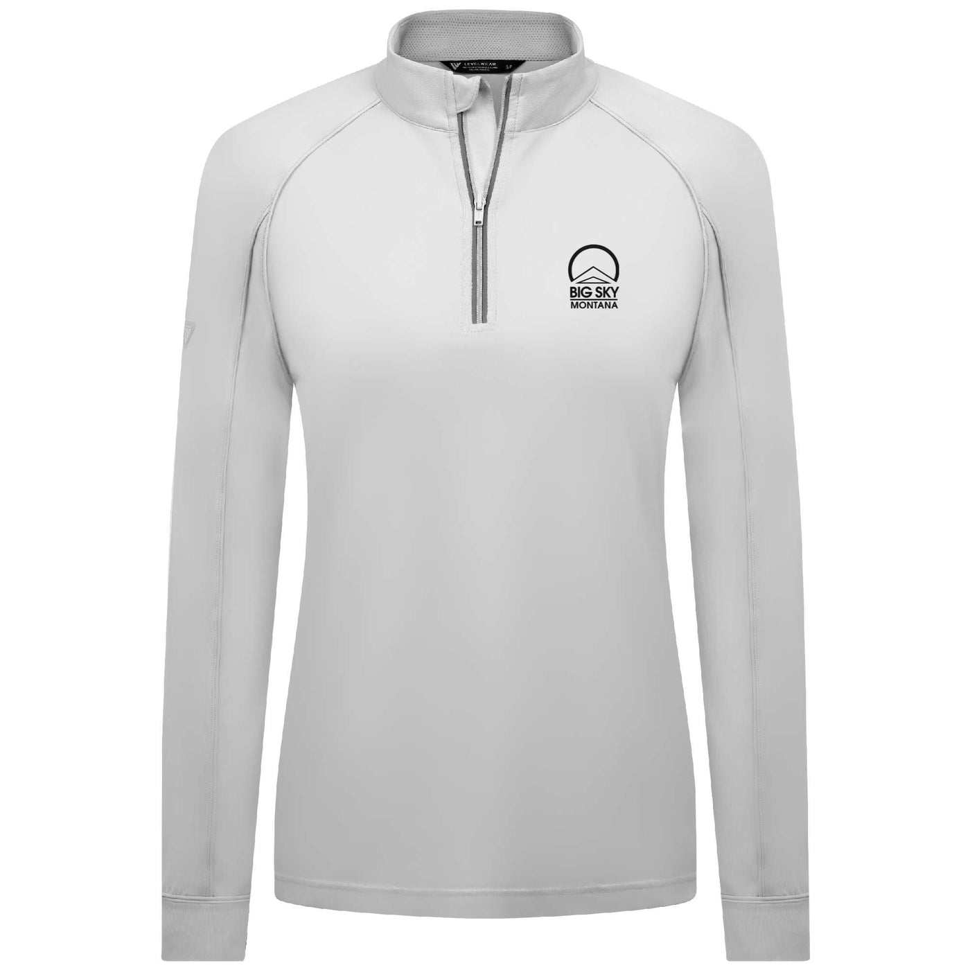 Big Sky Women's Lightweight 1/4 Zip Small Chest Logo WHITE