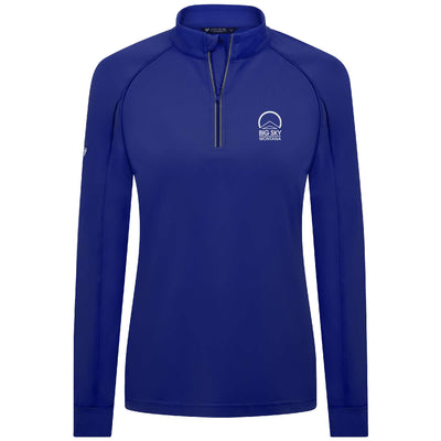 Big Sky Women's Lightweight 1/4 Zip Small Chest Logo TEAM ROYAL