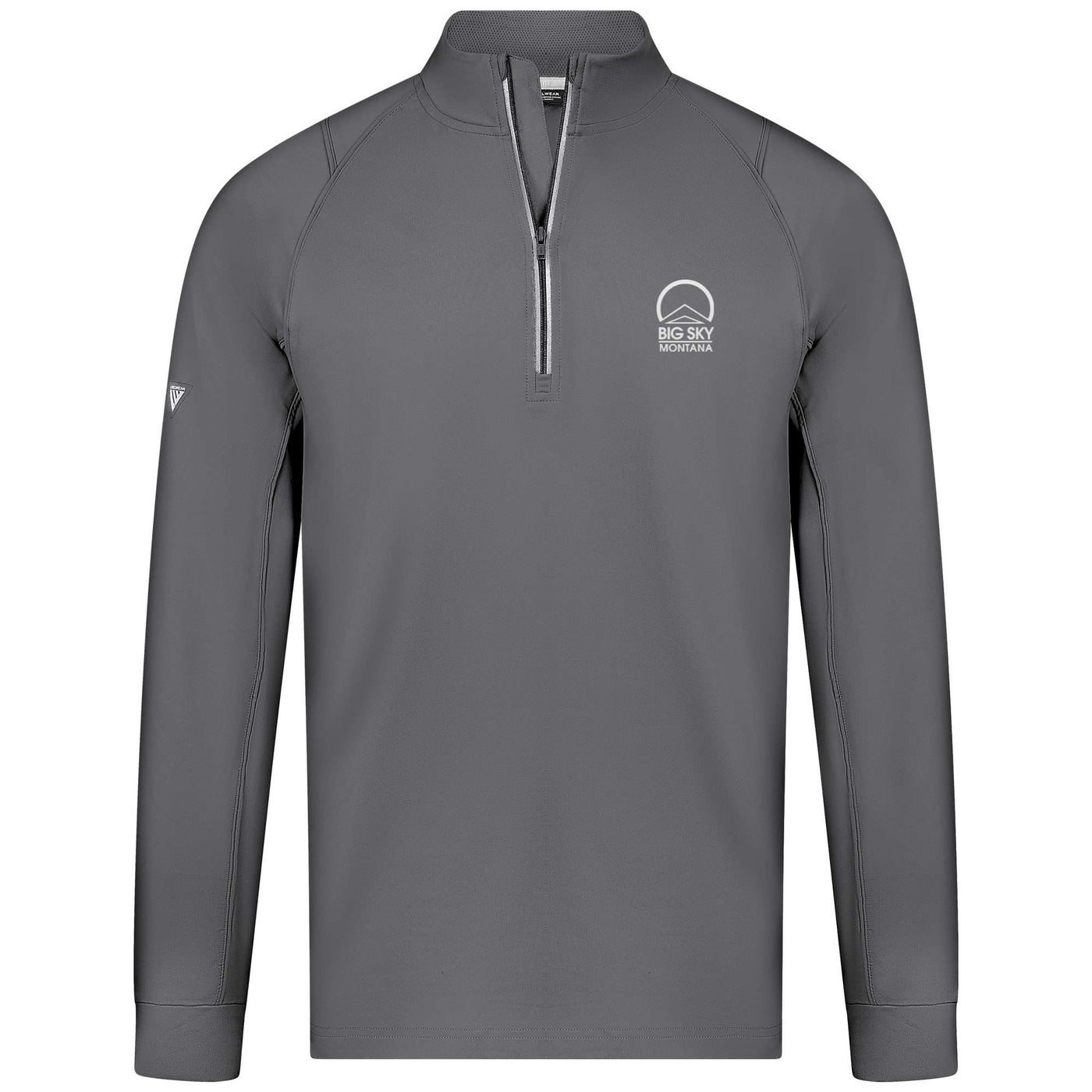 Big Sky Men's Lightweight 1/4 Zip Small Chest Logo CHARCOAL