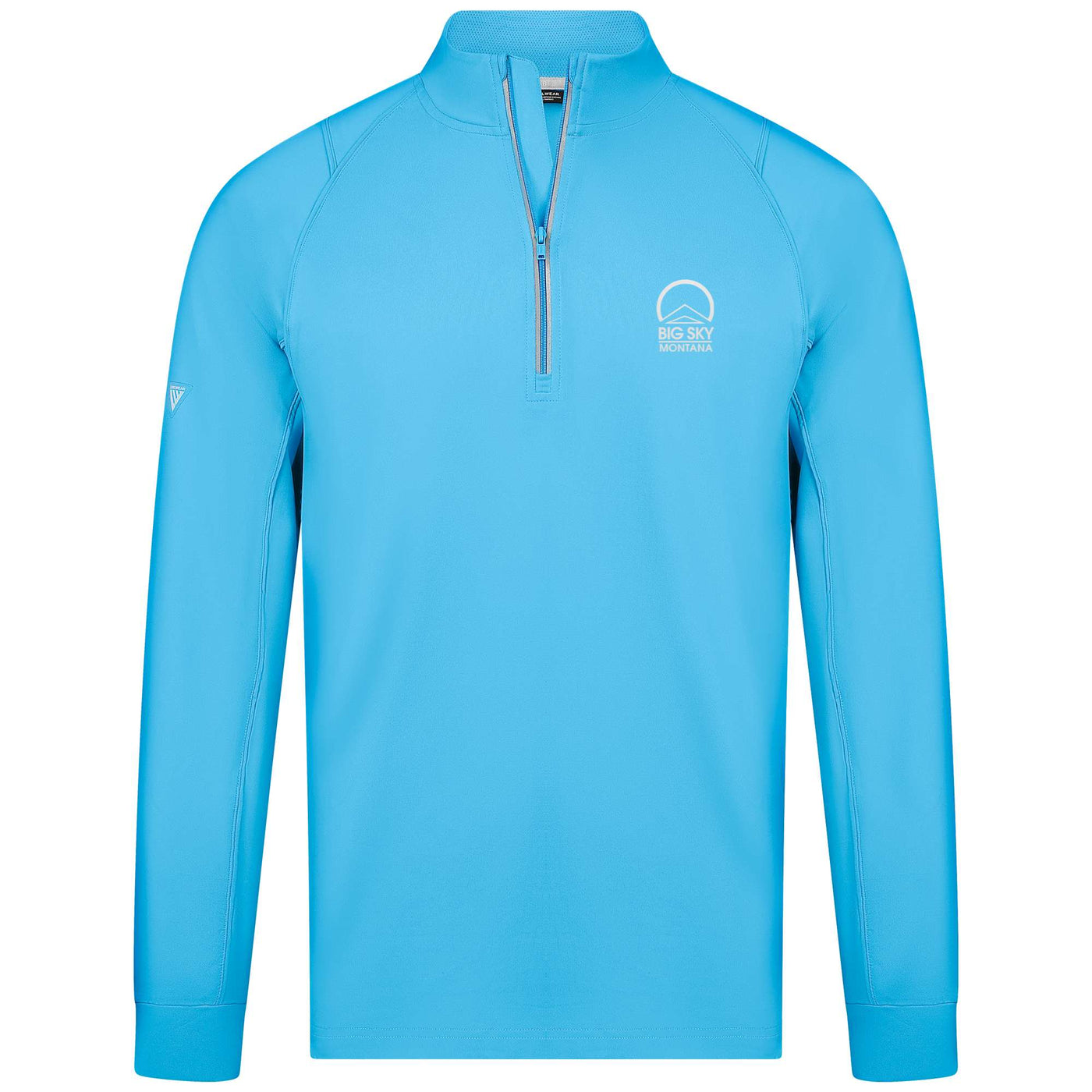 Big Sky Men's Lightweight 1/4 Zip Small Chest Logo NORSE BLUE