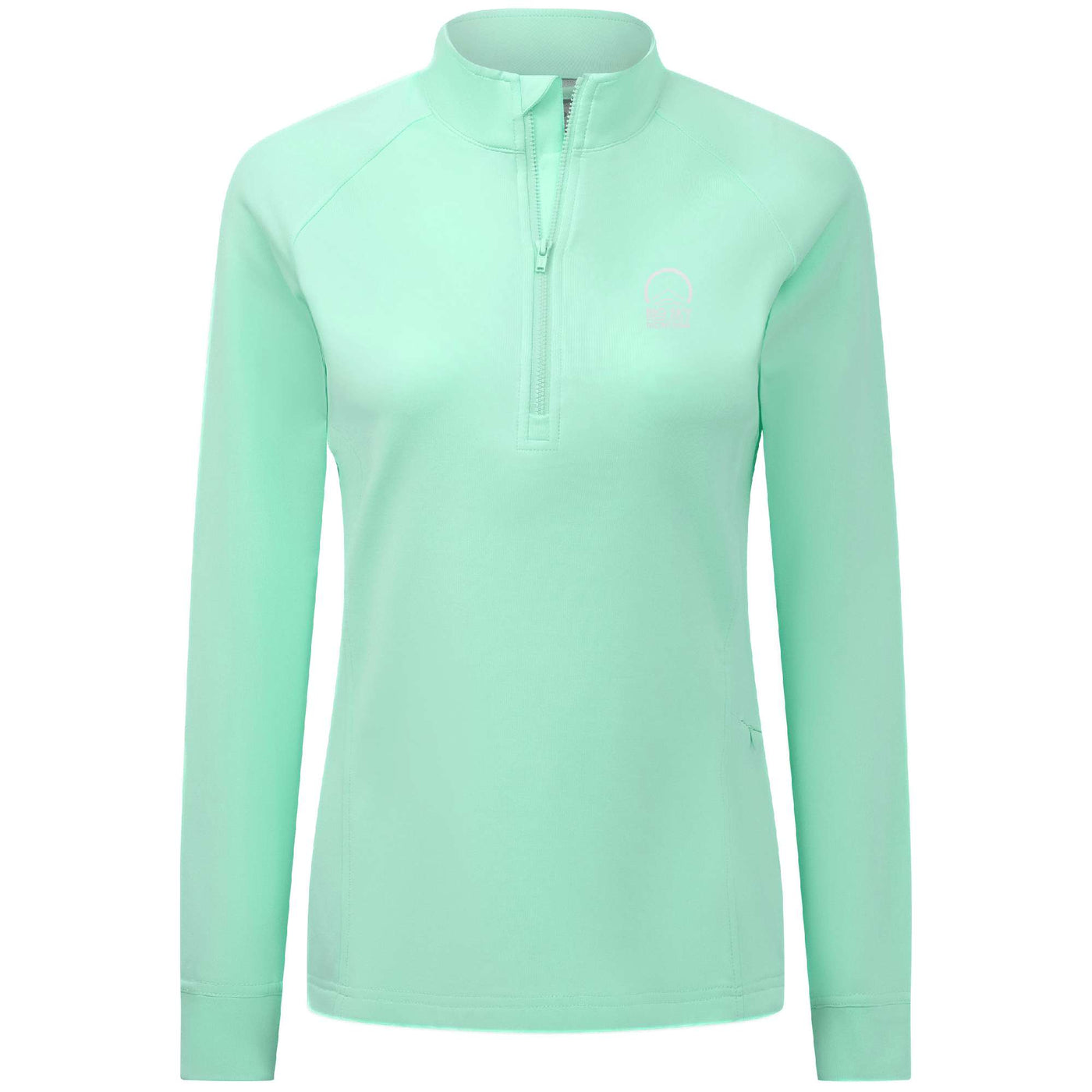 Big Sky Women's Midweight 1/4 Zip Small Chest Logo BEACHGLASS MINT