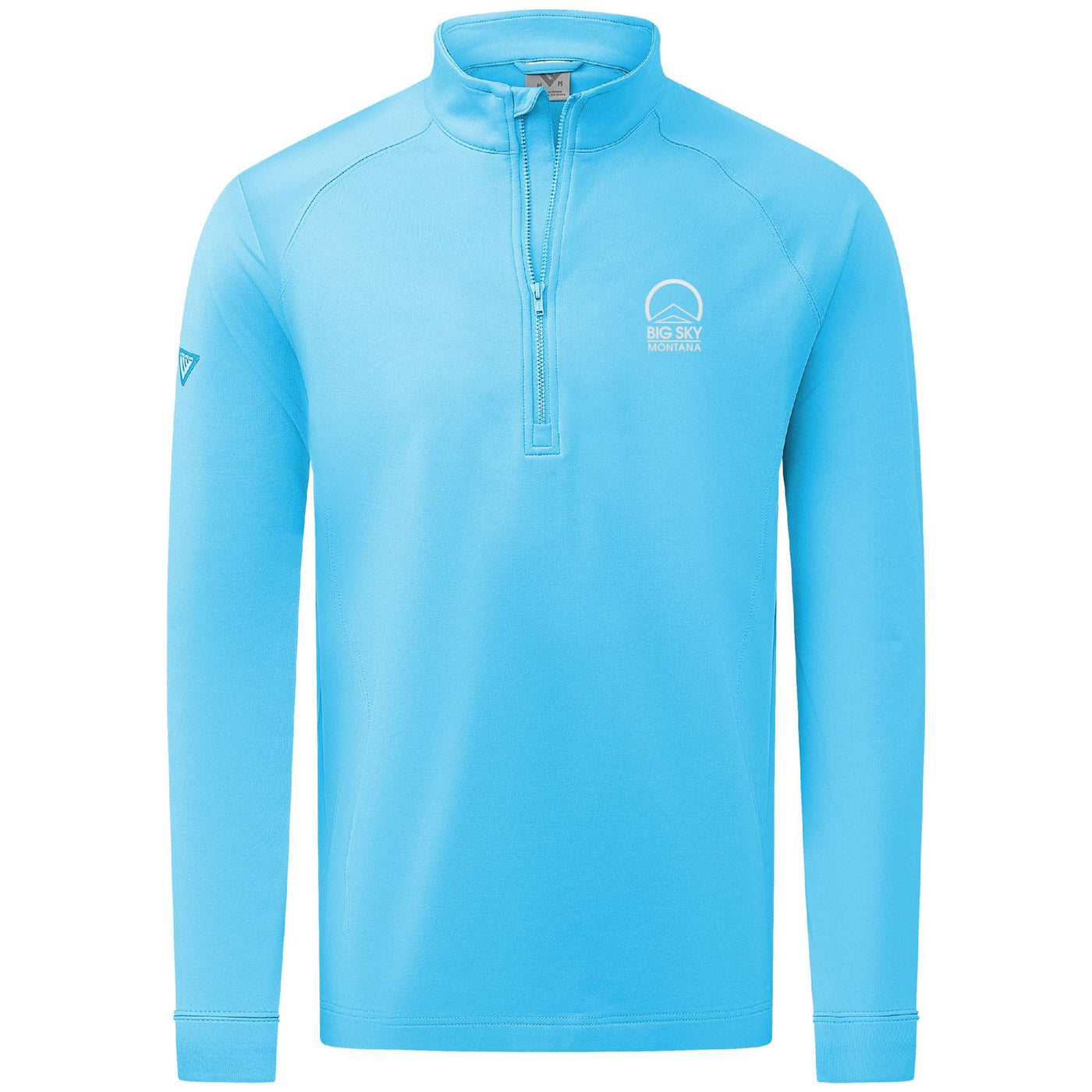 Big Sky Men's Midweight 1/4 Zip Small Chest Logo NORSE BLUE