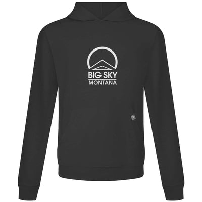 Big Sky Men's Lightweight Tech Hoody White Chest Logo BLACK