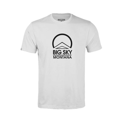 Big Sky Kid's Classic T-Shirt Black Chest Logo WHITE