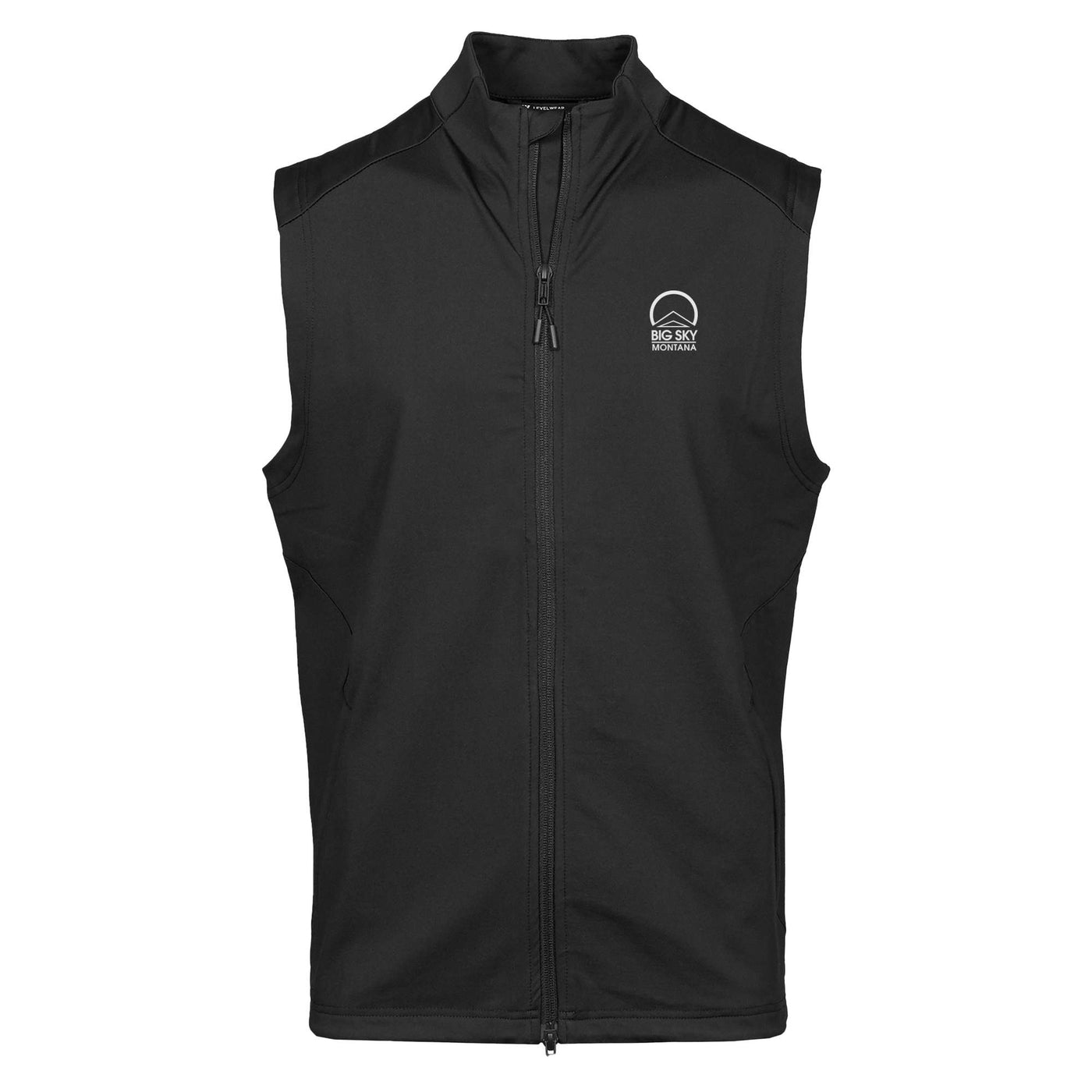 Big Sky Men's Lightweight Vest White Small Chest Logo BLACK