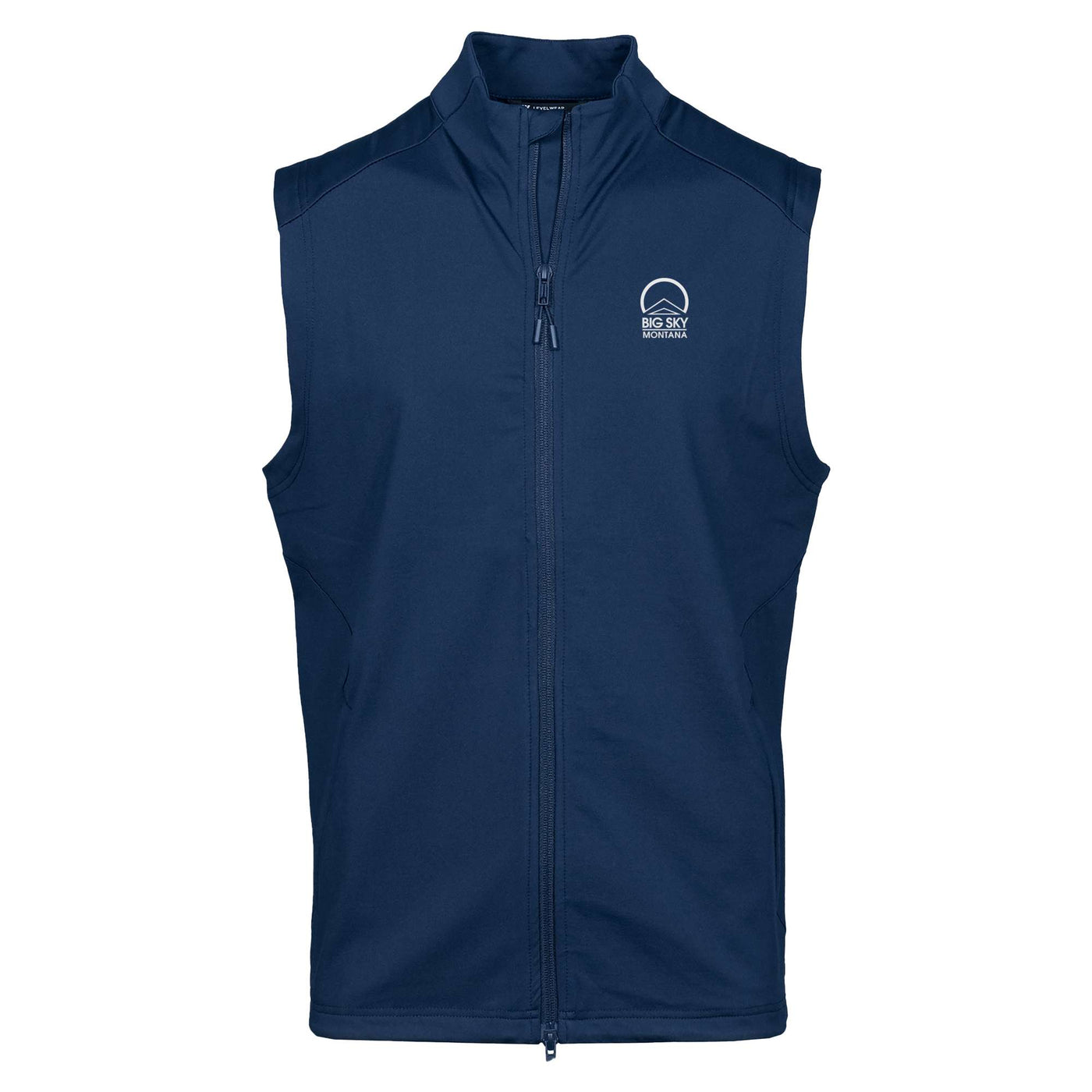 Big Sky Men's Lightweight Vest White Small Chest Logo NAVY