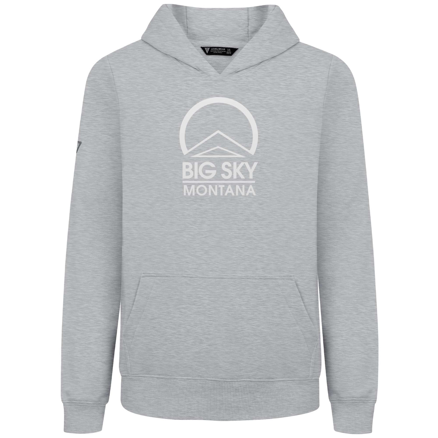 Big Sky Kid's Hoody White Chest Logo PEBBLE