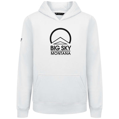 Big Sky Kid's Hoody Black Chest Logo WHITE