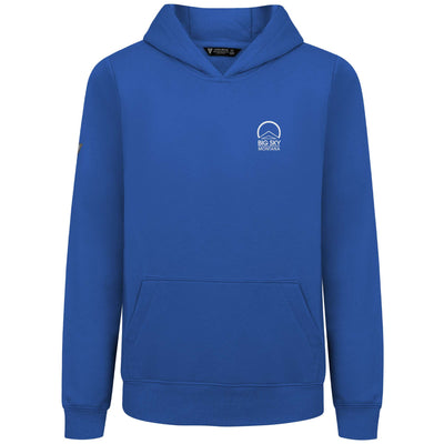 Big Sky Kid's Hoody White Small Chest Logo TEAM ROYAL