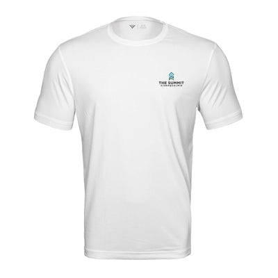 The Summit at Snoqualmie Tech T-Shirt Full Color Small Chest Logo WHITE