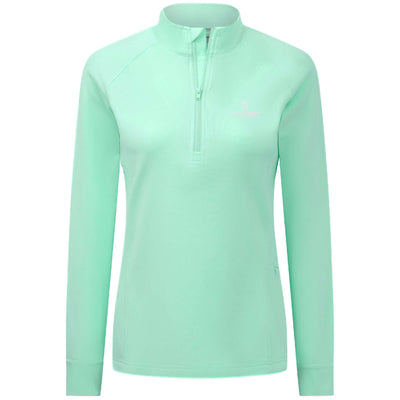 The Summit at Snoqualmie Women's Midweight 1/4 Zip White Small Chest Logo BEACH GLASS-MINT