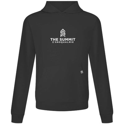 The Summit at Snoqualmie Men's Lightweight Tech Hoody White Chest Logo BLACK