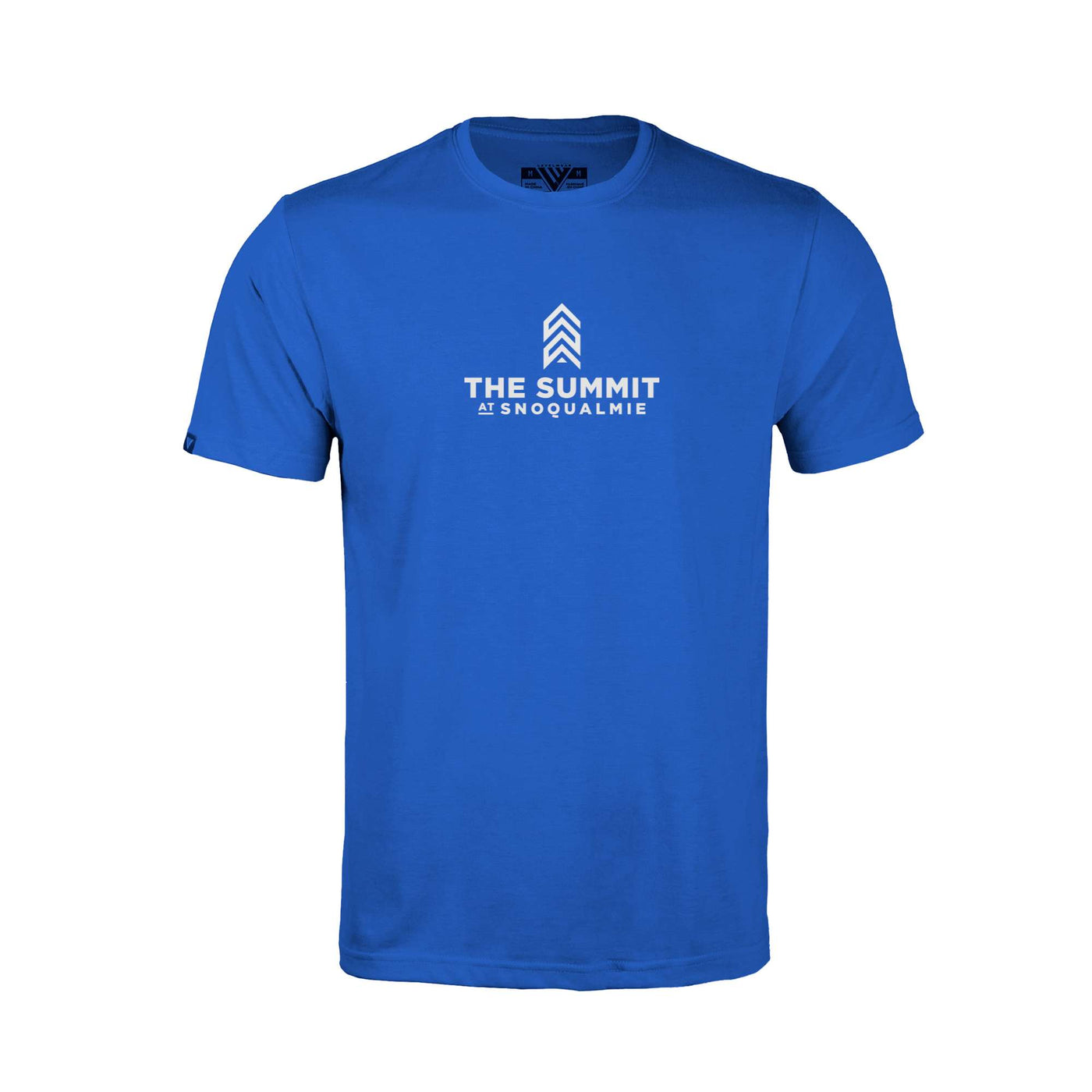 The Summit at Snoqualmie Kid's Classic T-Shirt White Chest Logo TEAM ROYAL