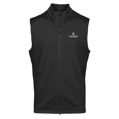 The Summit at Snoqualmie Men's Lightweight Vest White Small Chest Logo BLACK