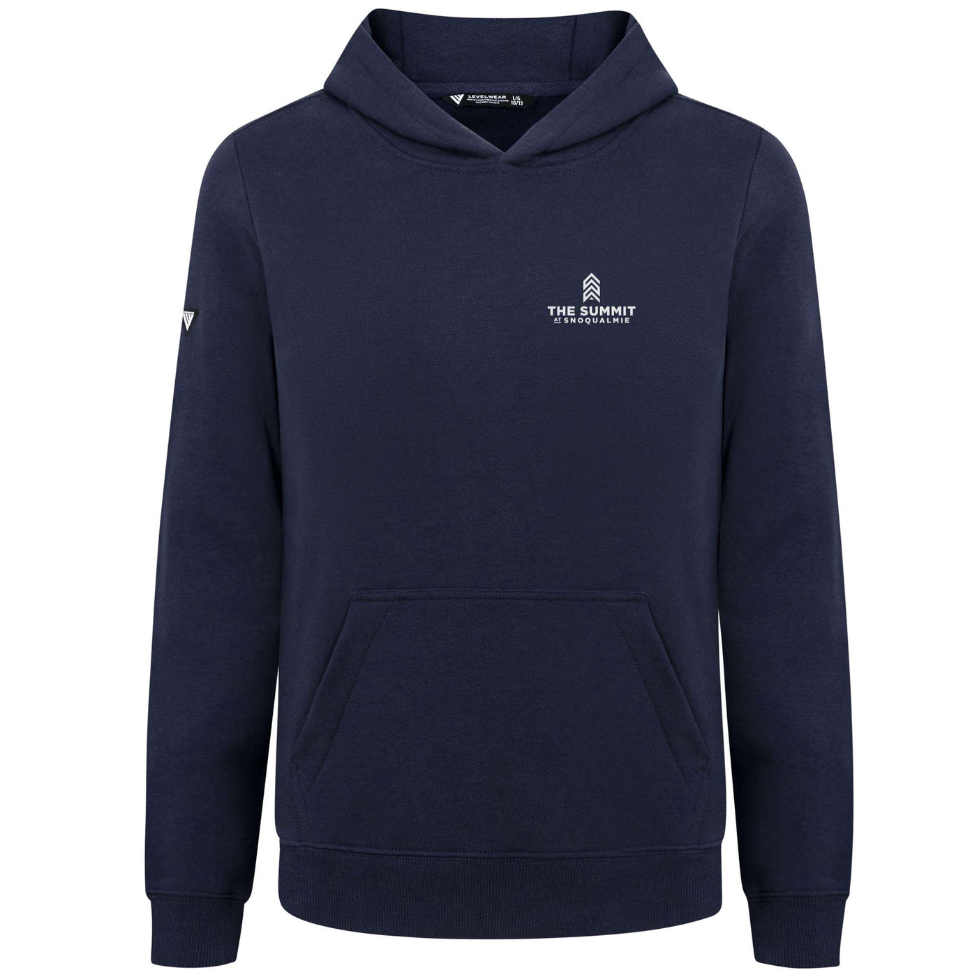 The Summit at Snoqualmie Kid's Hoody White Small Chest Logo NAVY