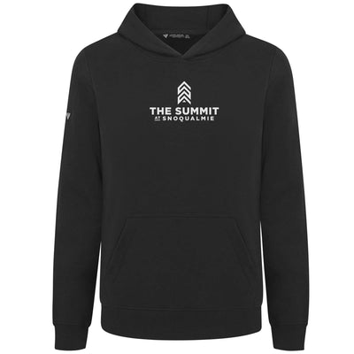 The Summit at Snoqualmie Kid's Hoody White Chest Logo BLACK