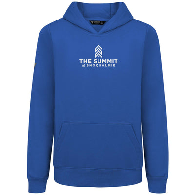 The Summit at Snoqualmie Kid's Hoody White Chest Logo TEAM ROYAL