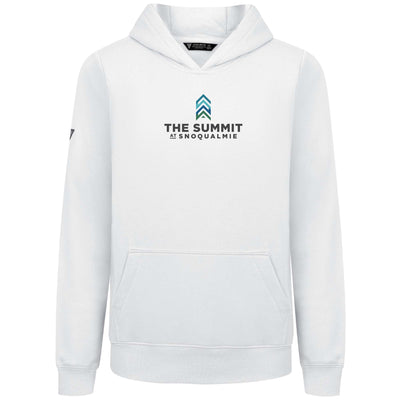 The Summit at Snoqualmie Kid's Hoody Full Color Chest Logo WHITE