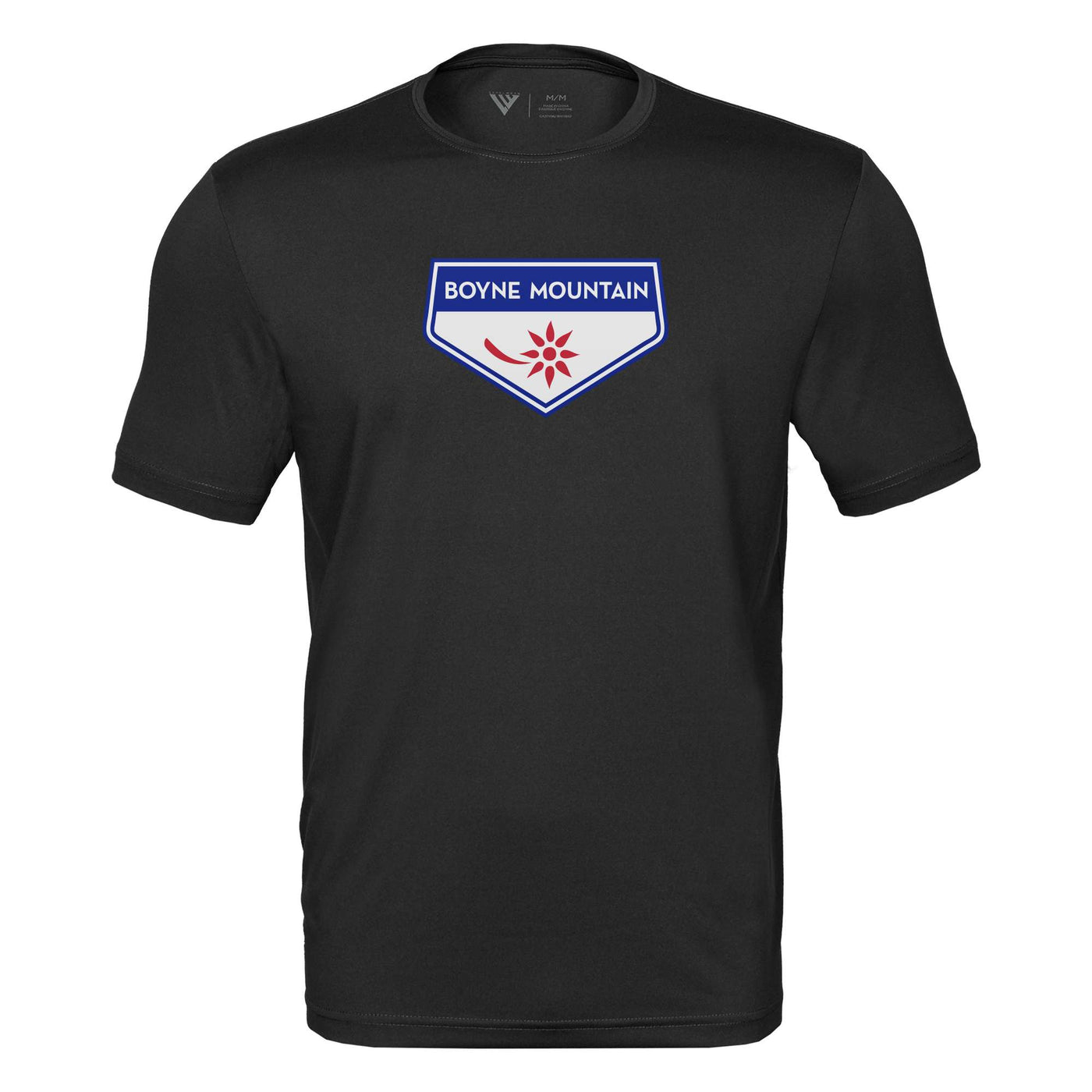 Boyne Mountain Tech T-Shirt Full Color Chest Logo BLACK