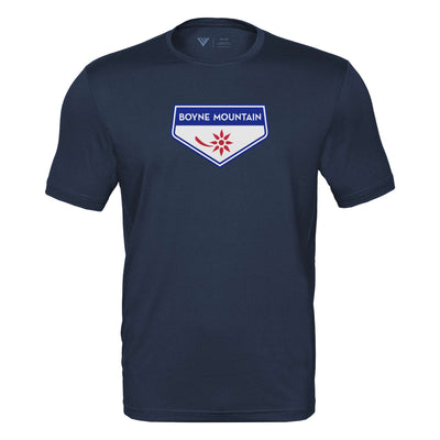 Boyne Mountain Tech T-Shirt Full Color Chest Logo NAVY