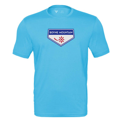 Boyne Mountain Tech T-Shirt Full Color Chest Logo NORSE BLUE