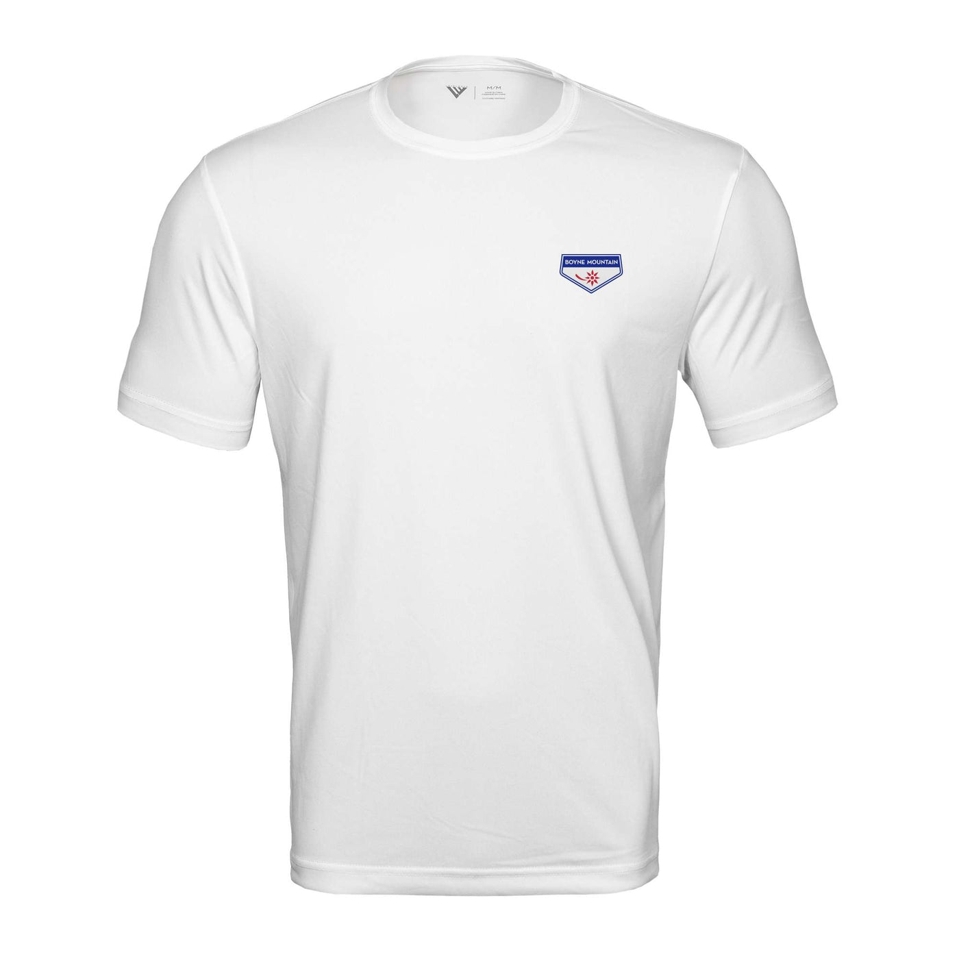 Boyne Mountain Tech T-Shirt Full Color Small Chest Logo WHITE